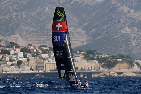Sebastien Schneiter and Arno de Planta of Switzerland sail to win